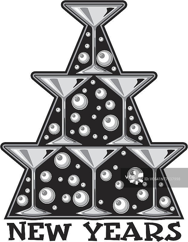 玻璃树新年装饰图片素材