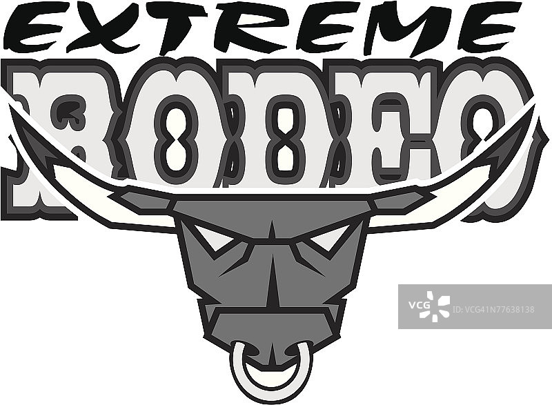 牛仔竞技表演的图形处理图片素材