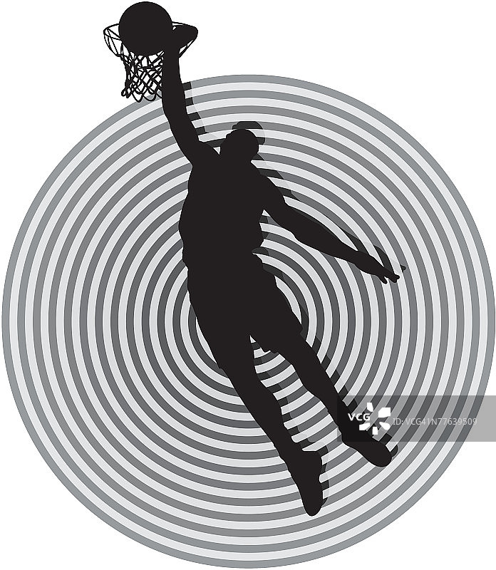 篮球运动员轮廓图片素材