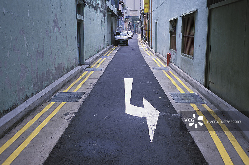 巴厘岛上的单行道图片素材