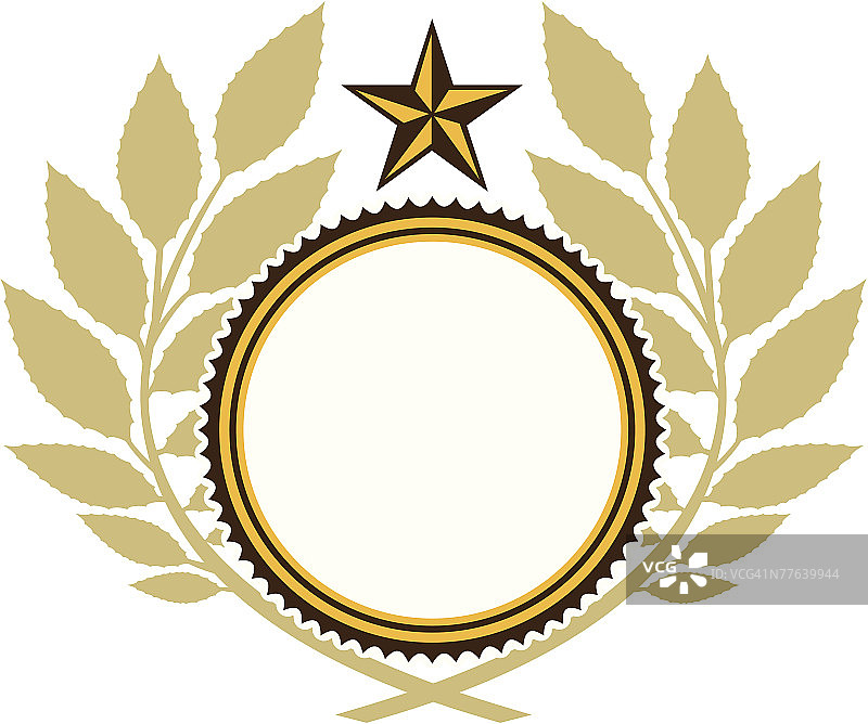 树叶和星星边框图片素材