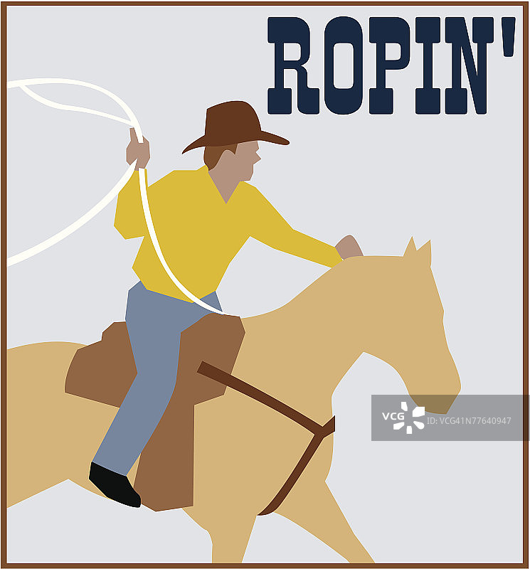 牛仔竞技图形处理图片素材