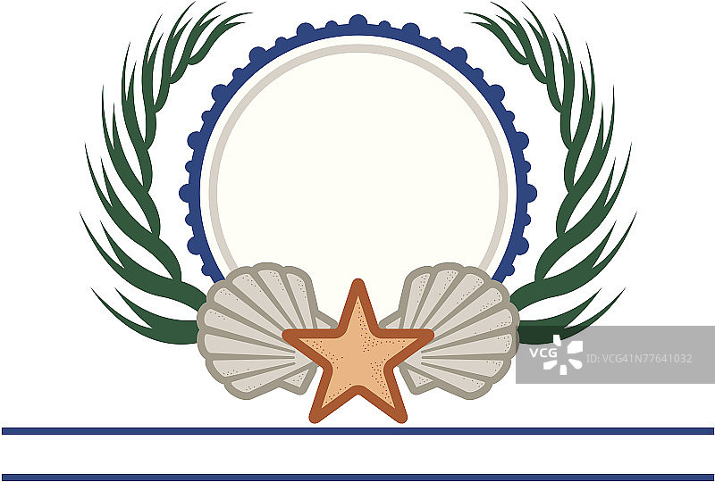 水下主题盾徽图片素材