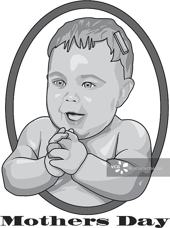 有宝宝的母亲节标志图片素材