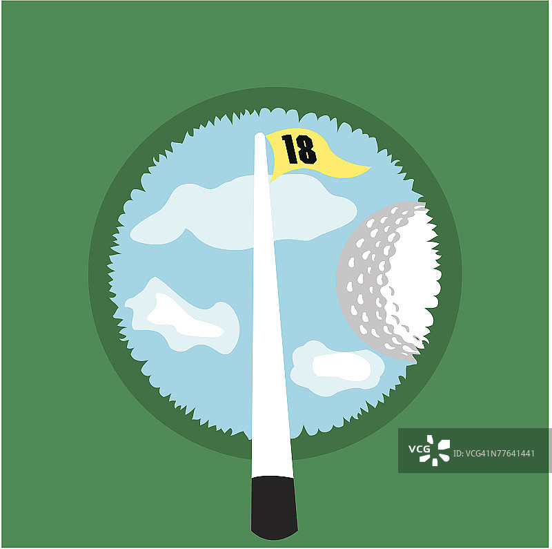 高尔夫球入洞瞬间图片素材