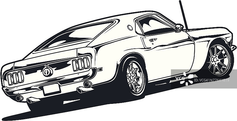 经典肌肉车图片素材