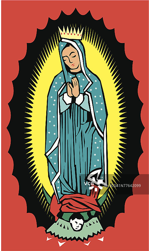 祈祷的圣母玛利亚图片素材