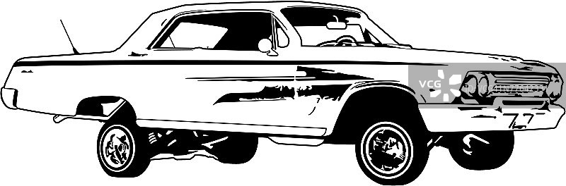 带有升高套件的经典汽车图片素材