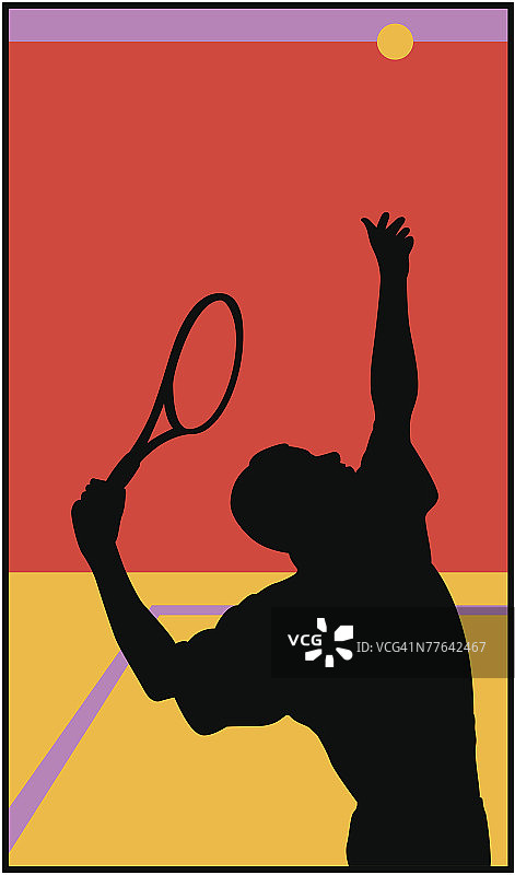 网球运动员的抛球图片素材