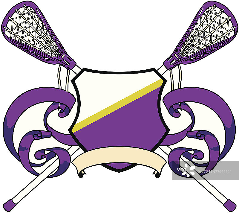 曲棍球拍盾牌图片素材