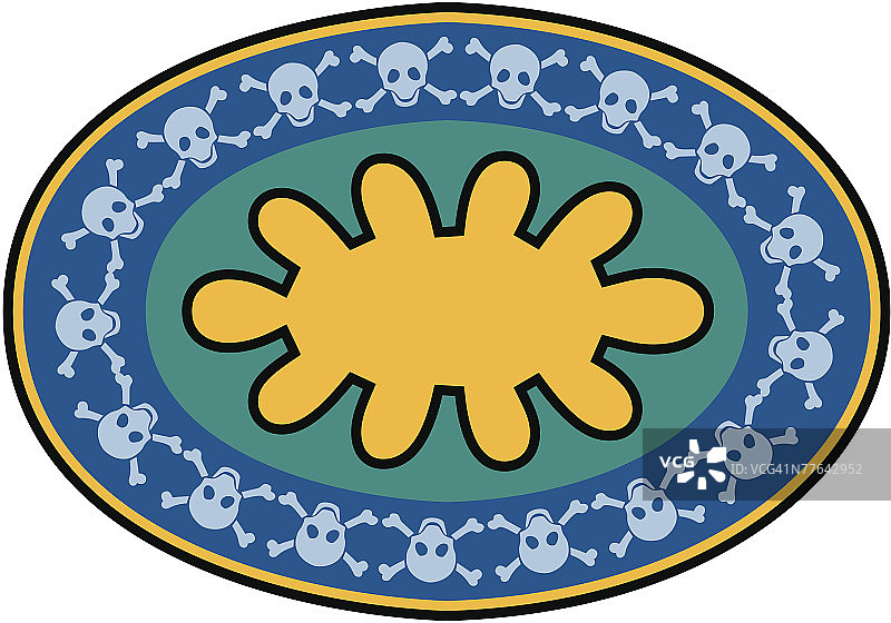 骷髅和交叉骨边框图片素材