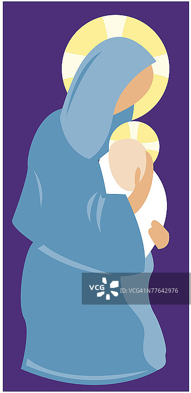 圣母玛利亚和耶稣圣婴图片素材