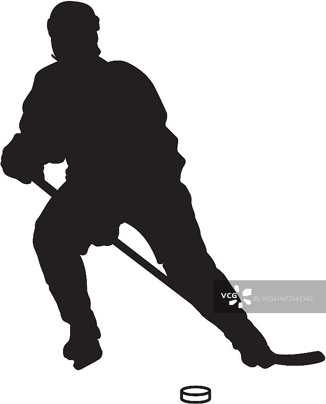 冰球运动员剪影图片素材