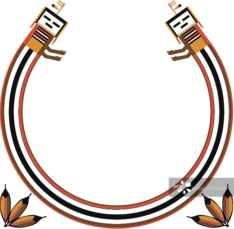 印第安风格边框图片素材