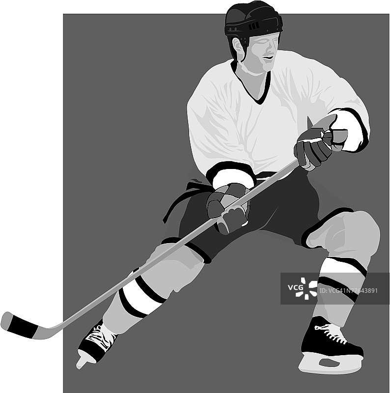戴头盔的冰球运动员图片素材