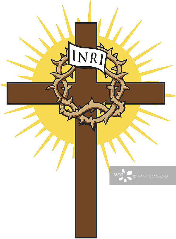 荆棘冠冕十字架图片素材