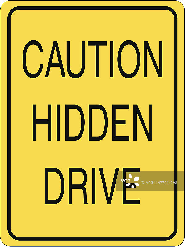 注意隐蔽车道标志图片素材