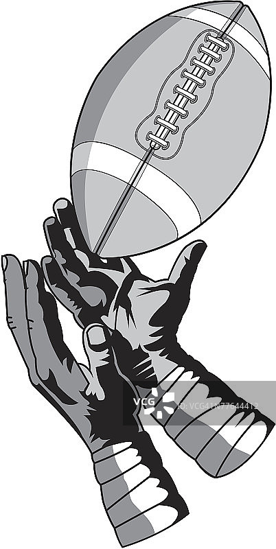 手接橄榄球图片素材