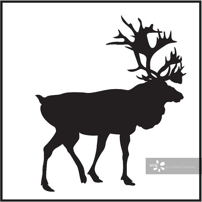 麋鹿轮廓图片素材
