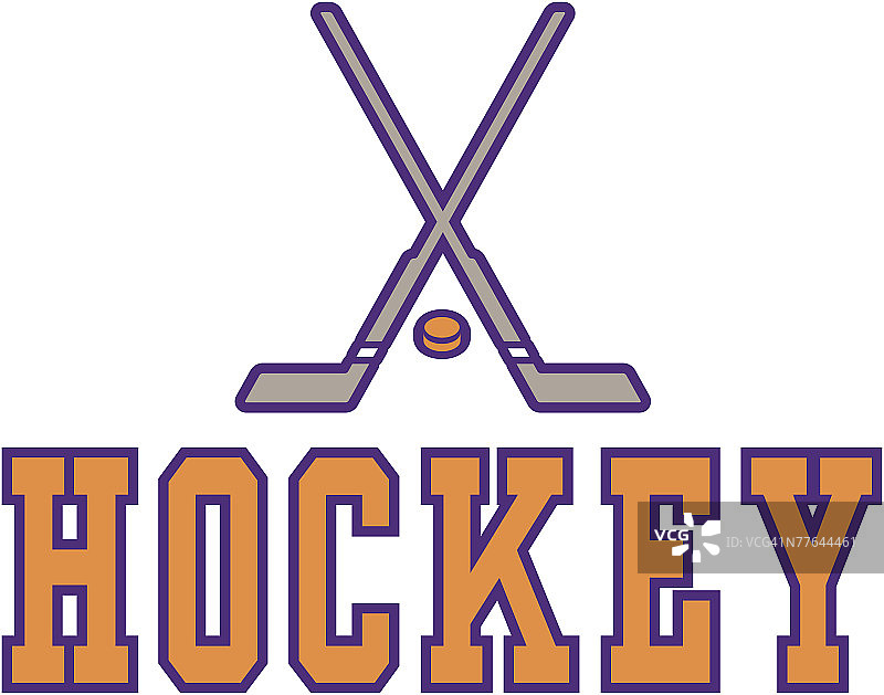 冰球棍和冰球图案图片素材