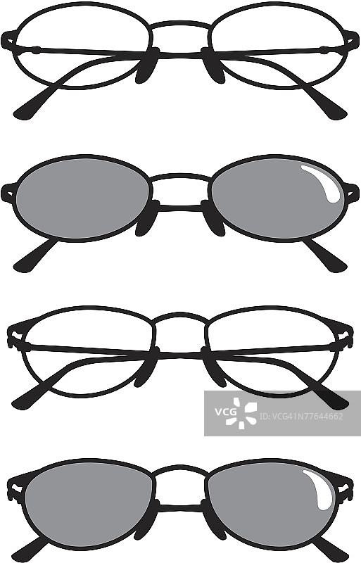 眼镜剪影图片素材