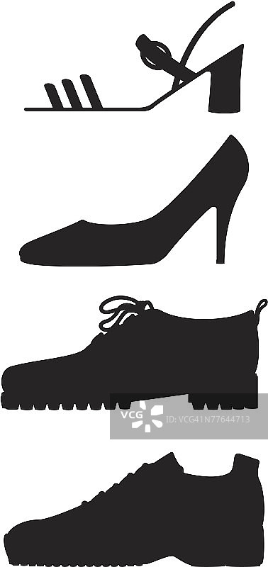 鞋子轮廓图片素材