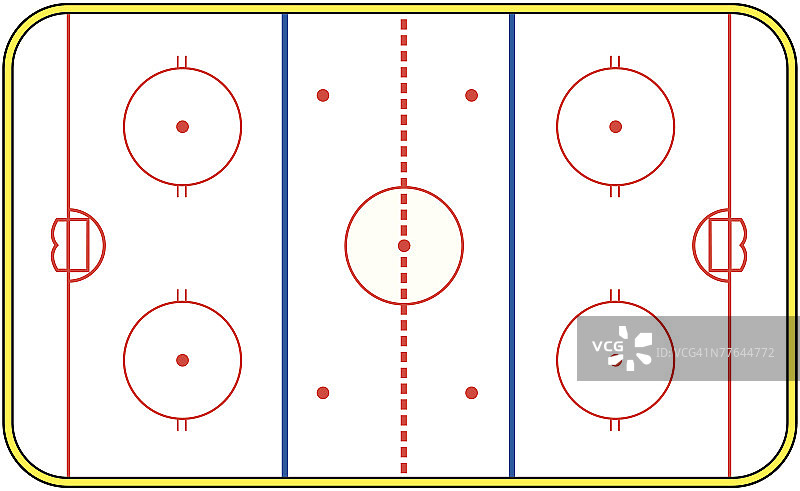 俯视冰球场示意图图片素材