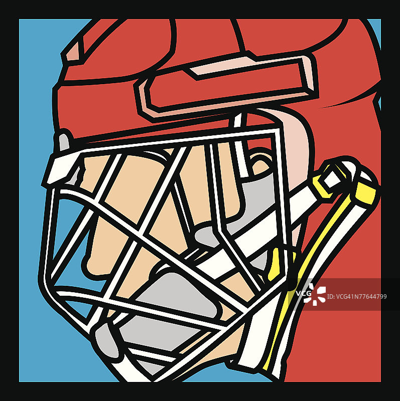 冰球守门员侧面像图片素材