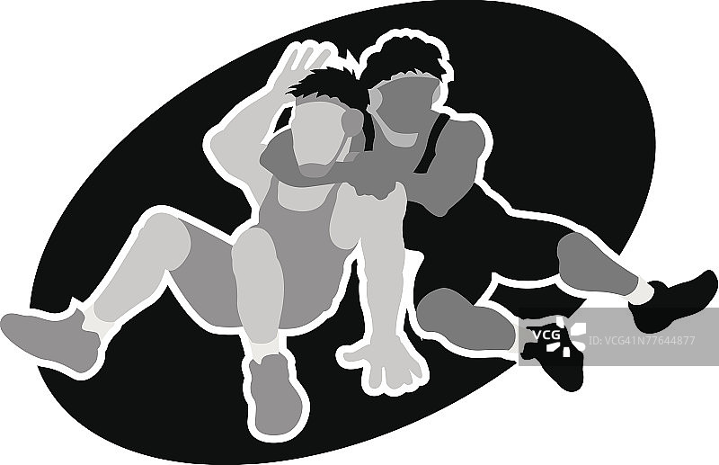 摔跤运动员比赛图片素材