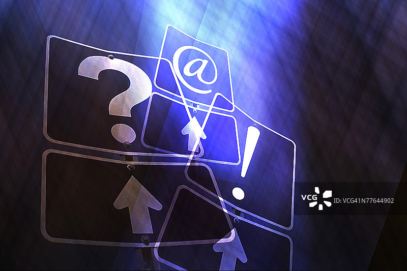 标点符号路标图片素材