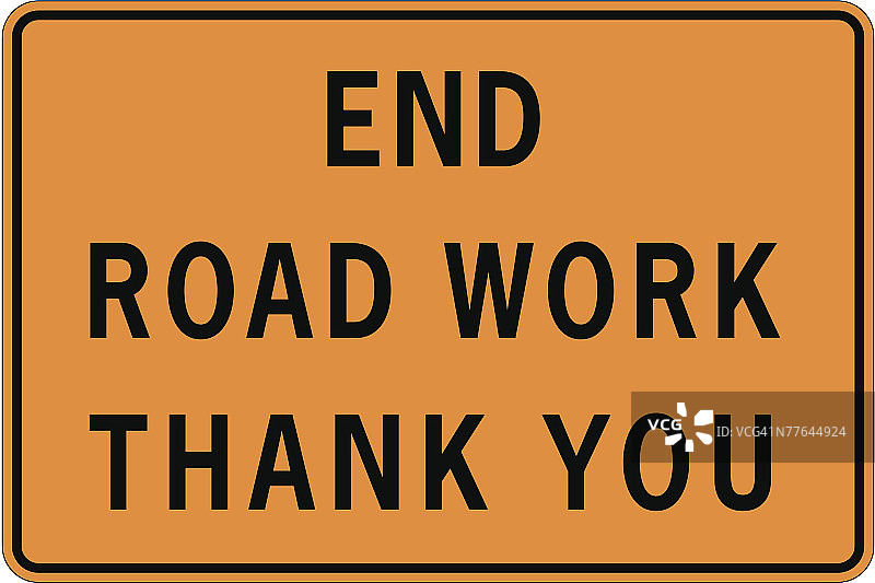 道路施工结束标志图片素材