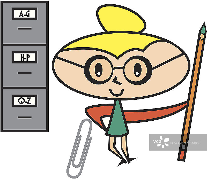 带文件柜的秘书图片素材