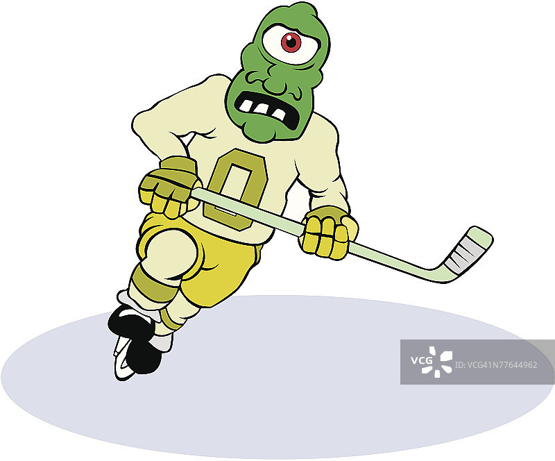 独眼巨人曲棍球运动员图片素材