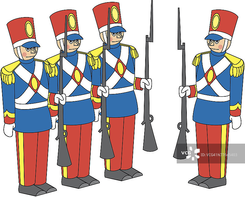 士兵们。图片素材