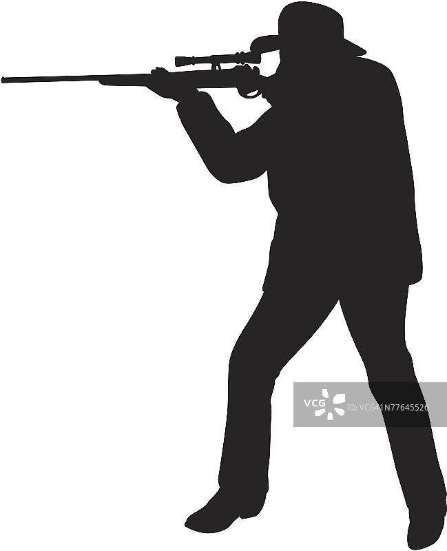 猎人轮廓图片素材