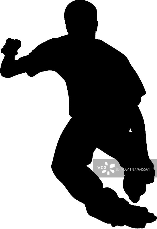 玩轮滑的人的轮廓图片素材