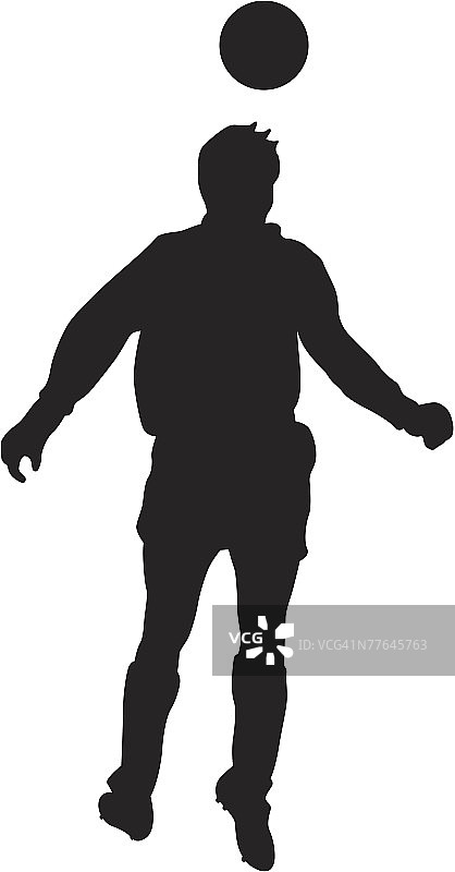 足球运动员剪影图片素材
