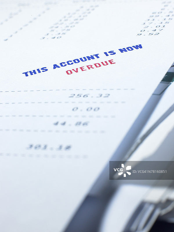 逾期账单发票图片素材