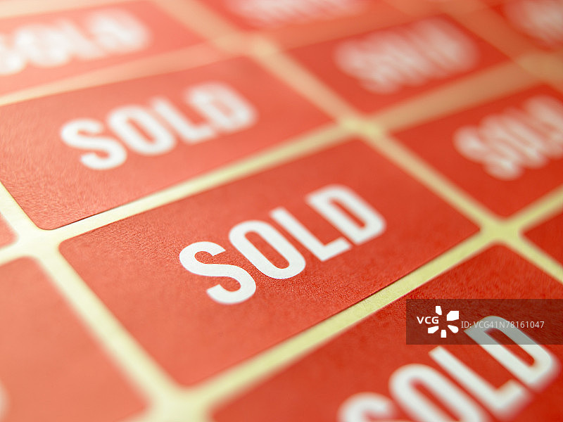 带有“已售”字样的标志图片素材