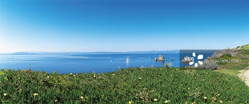 法国海岸线沿岸的地中海图片素材