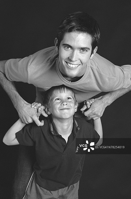 父子肖像图片素材