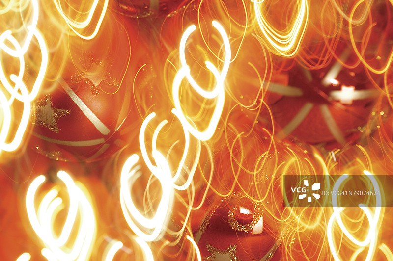 圣诞灯的特写镜头图片素材