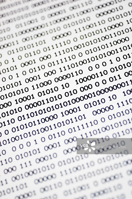 二进制代码特写图片素材