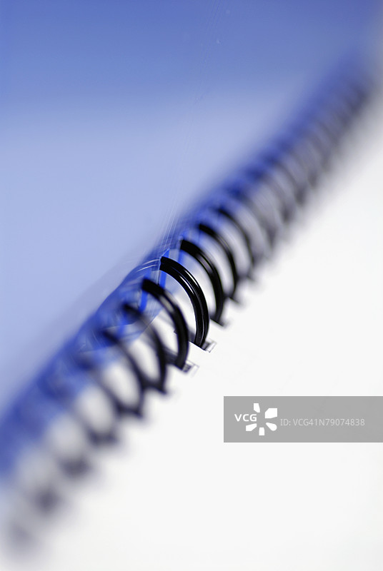螺旋笔记本的特写镜头图片素材