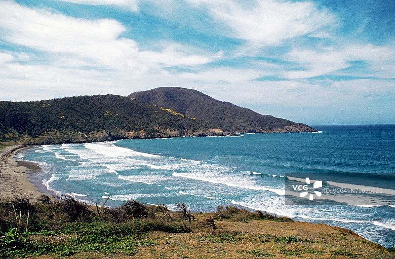 海滨的高角度视图图片素材