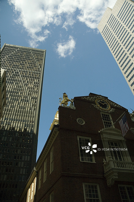 美国马萨诸塞州波士顿摩天大楼仰视视角图片素材