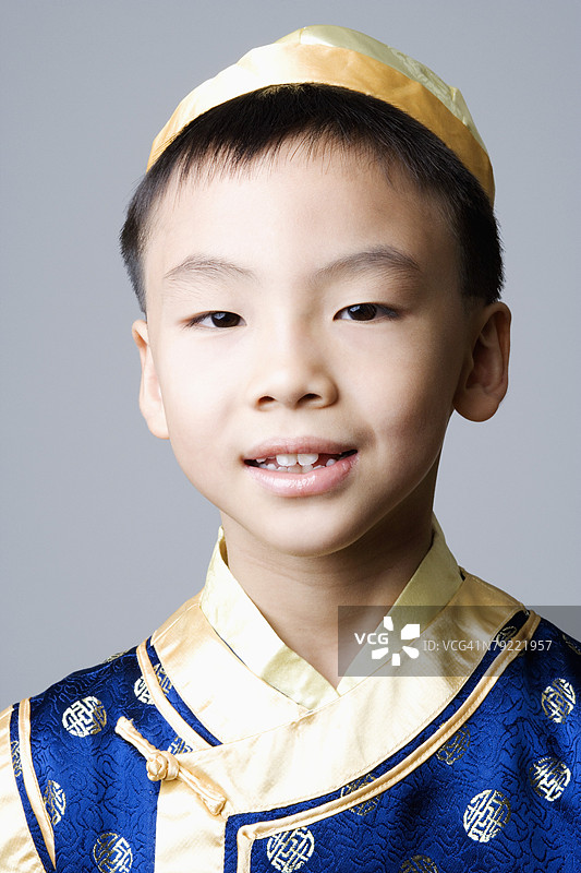 微笑男孩的肖像图片素材