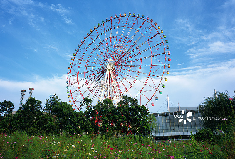 摩天轮，大坝，东京，日本图片素材