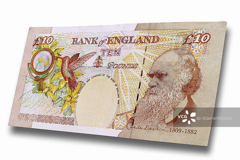英镑纸币特写图片素材