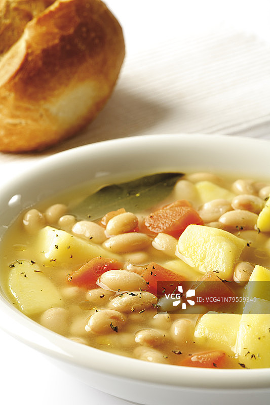 白芸豆汤特写图片素材